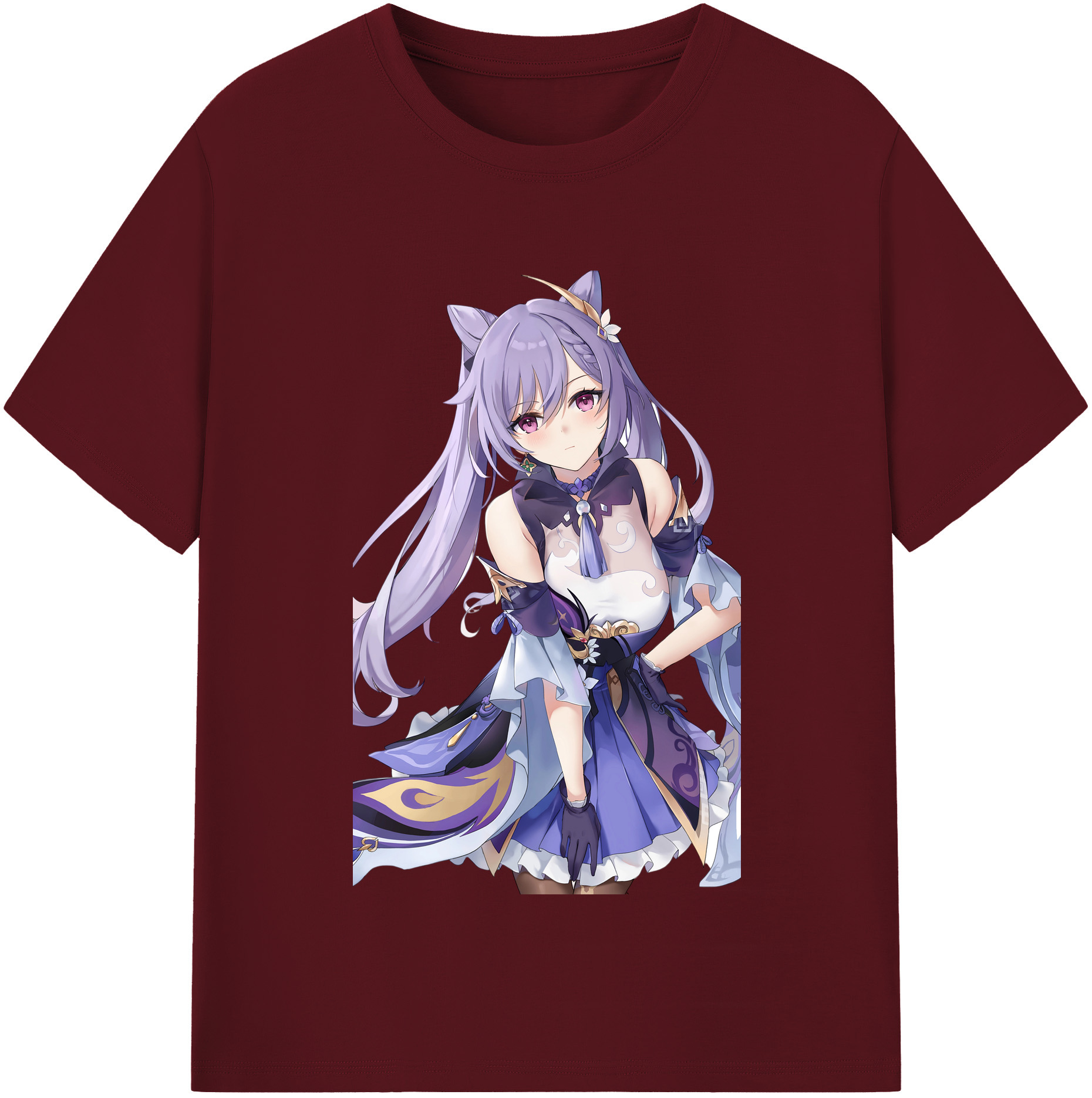 げんし神 刻晴 こくせい genshin Kokusei 綿100％半袖Tシャツ（フロントプリント）